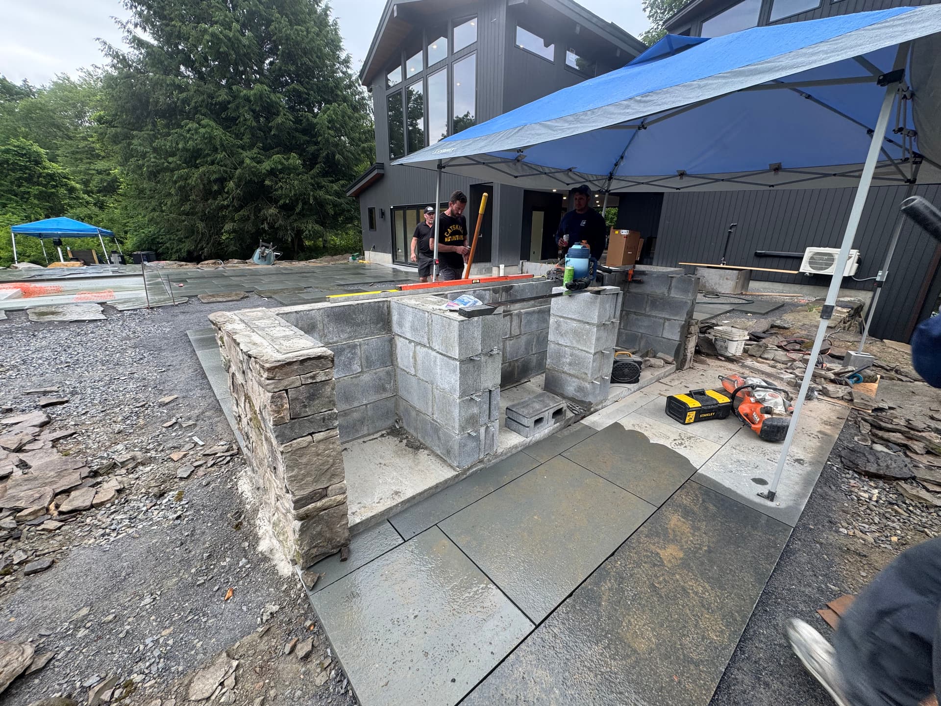 Gallery photos for Bluestone Patio and Outdoor Kitchen Build in Clinton Corners: Image #1