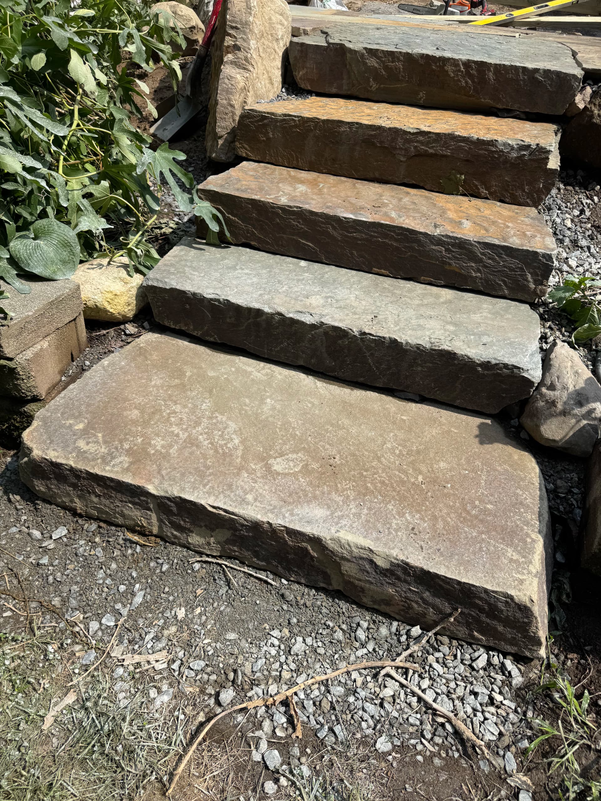 Gallery photos for Tigerwood Deck Build with Natural Stone Steps to Lower Yard: Image #4