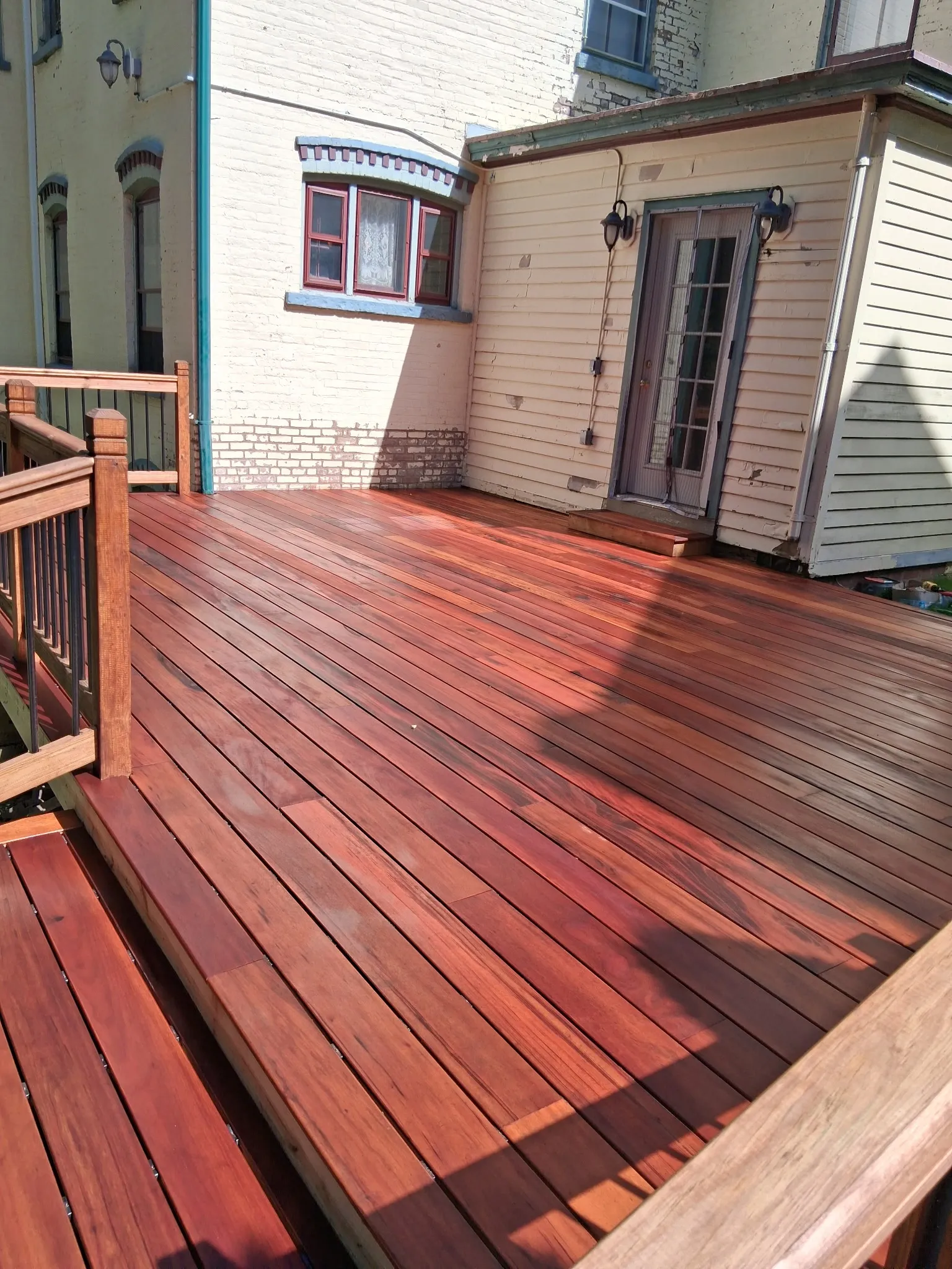 Gallery photos for Tigerwood Deck Build with Natural Stone Steps to Lower Yard: Image #3
