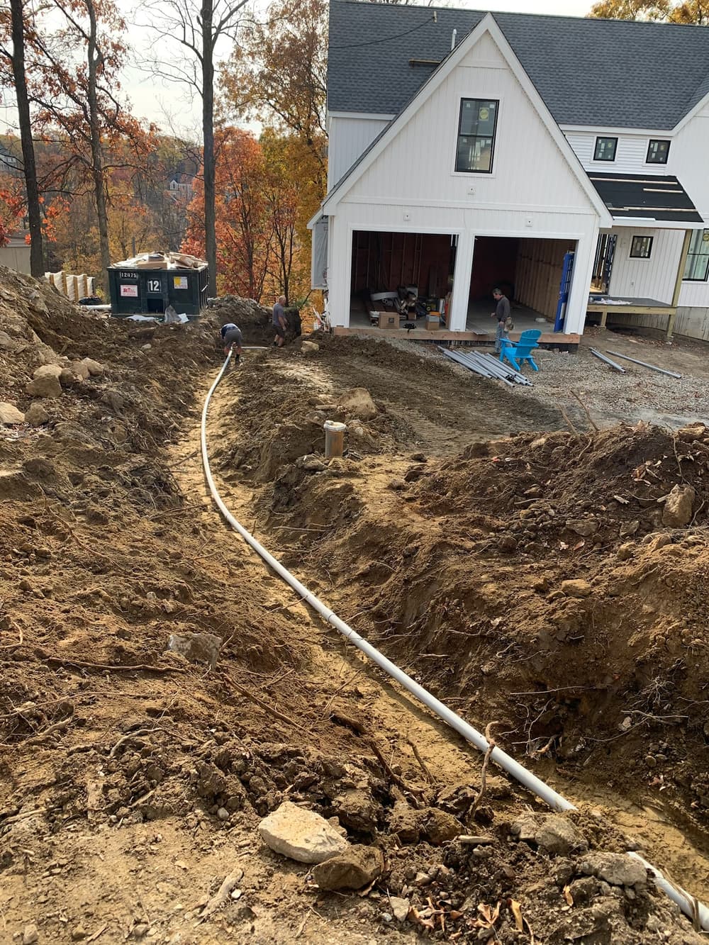 New Construction Drainage Install at a Wappingers Falls Home image