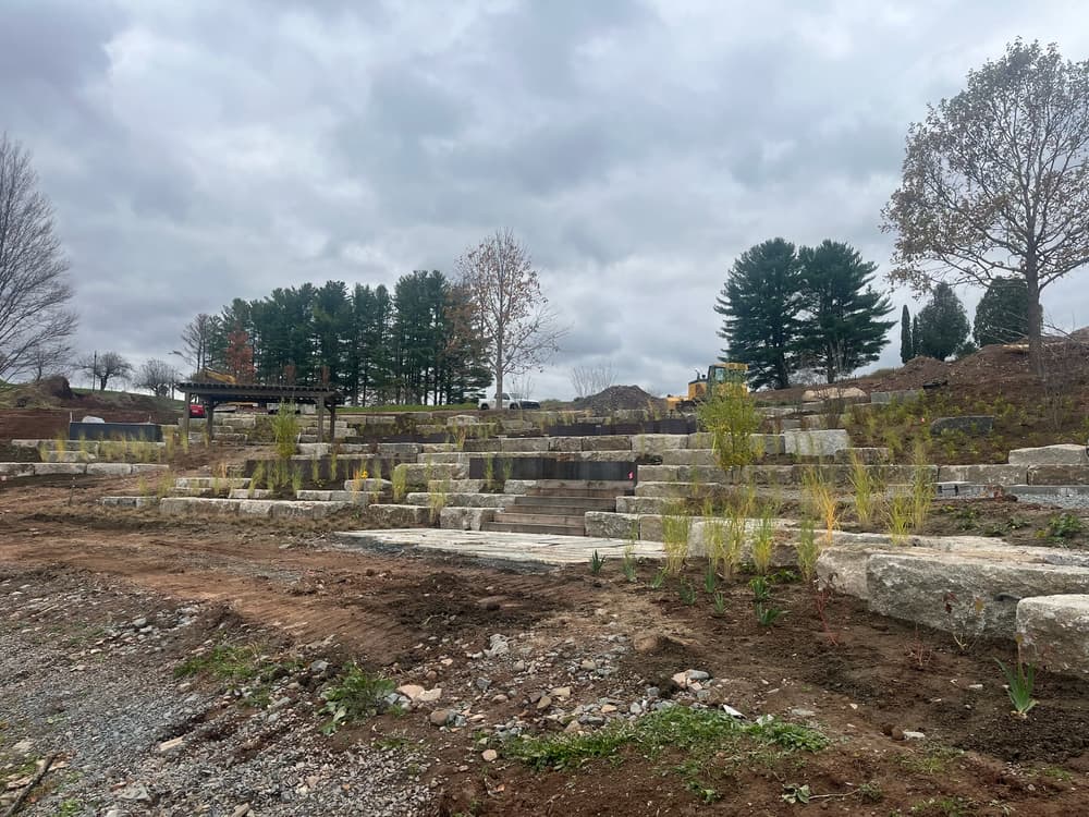 Large-Scale Stone Terrace and Amphitheater Build in Liberty NY image